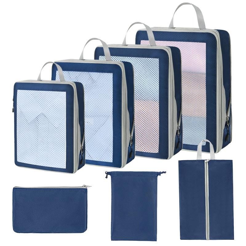 Waterproof Travel Packing Cubes Set, Thick Compression Bags for Clothes Underwear Shoes, Luggage Organizer Bags