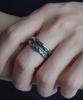 Button Seoul Distressed Rock Cross Ring