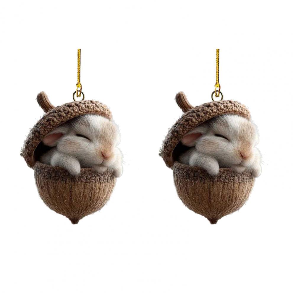 Forest Christmas Decorations Nature-inspired Holiday Ornaments 2d Forest Acorn Ornaments Woodland Creature Christmas for Home