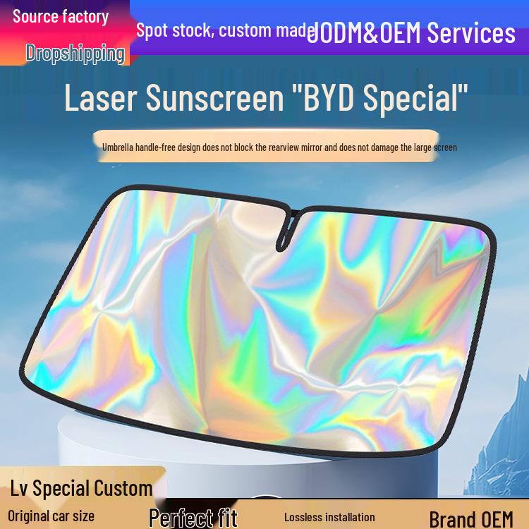 BYD Sunshade for Song/Qin Plus DMI, Dolphin, Seal, Han, Yuan, Tang, and L - Front Windshield Car Sunshade