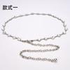 Metal Waist Chain Ladies Elegant Dress Clothing With Body Chain Inlaid Rhinestone Belt