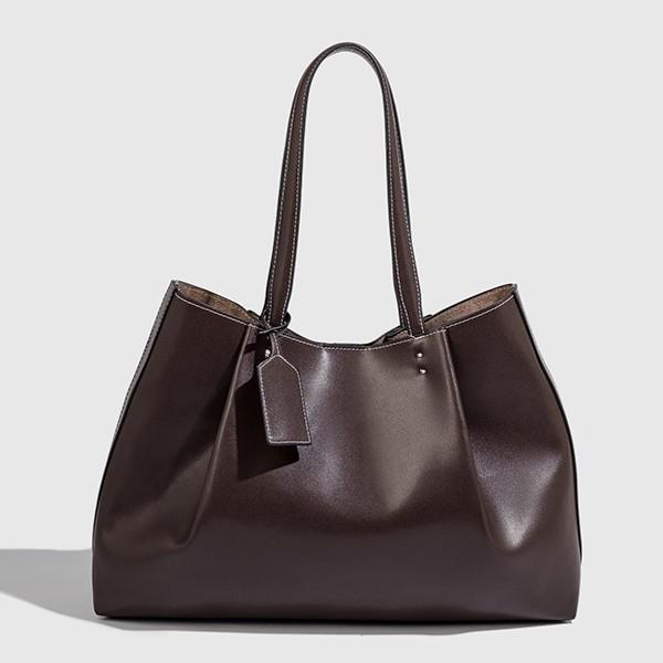 Модная Ретро Городская Сумка-Тоут: Стильная, Универсальная, Вместительная Сумка 31x11x12cm кофейный