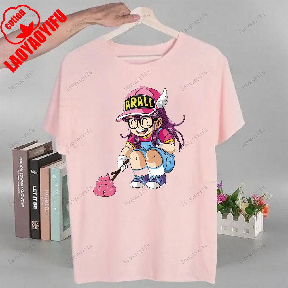 Arale T-shirts Women Graphic Japanese Manga Tshirt Breathable Camisetas Fashionable and Casual Cotton Short Sleeved Round Neck