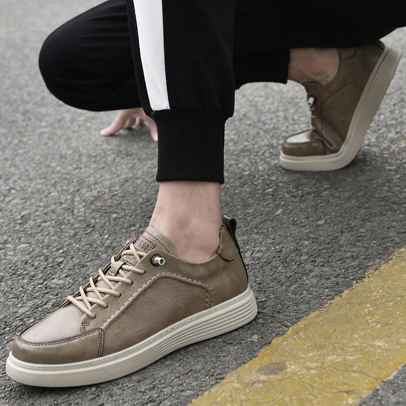 Pantofi de primăvară la modă pentru bărbați din piele naturală de înaltă calitate, negri, cu talpă moale, pantofi casual plați, pantofi Oxford de exterior pentru bărbați, pantofi sport pentru bărbați