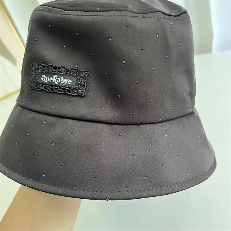 New Temperament Rhinestone Fisherman Hat Children Spring and Autumn Elegant Travel Versatile Face Small Sunshade Sunscreen Basin Hat