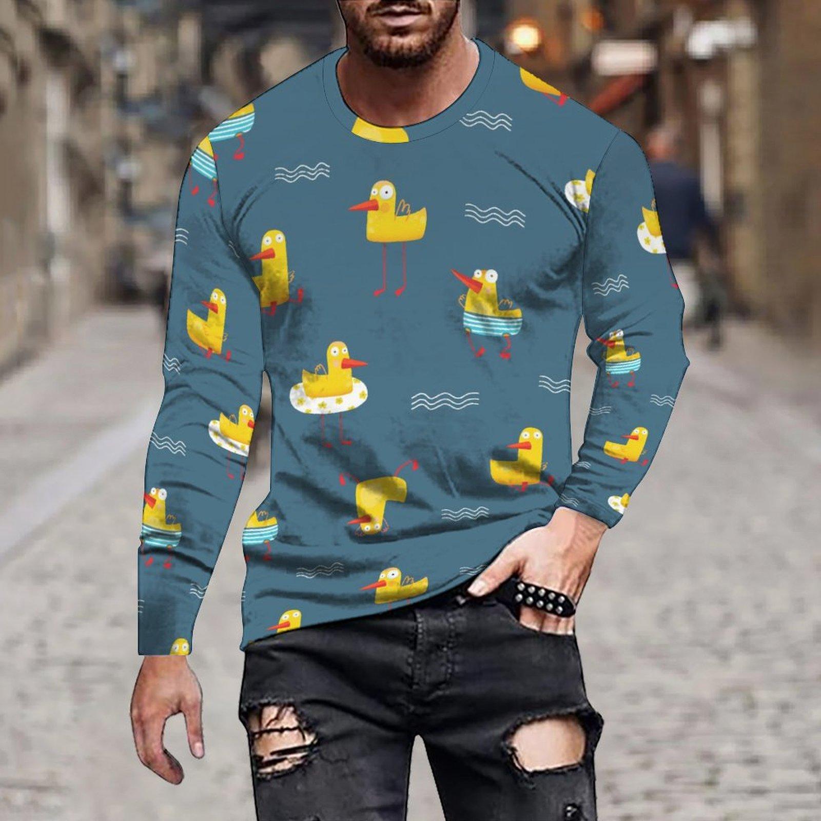 

Крутая мультяшная футболка с принтом граффити для мужчин, футболки с рисунком черепа и робота, осенние повседневные топы с длинными рукавами и круглым вырезом, свободные футболки 6XL