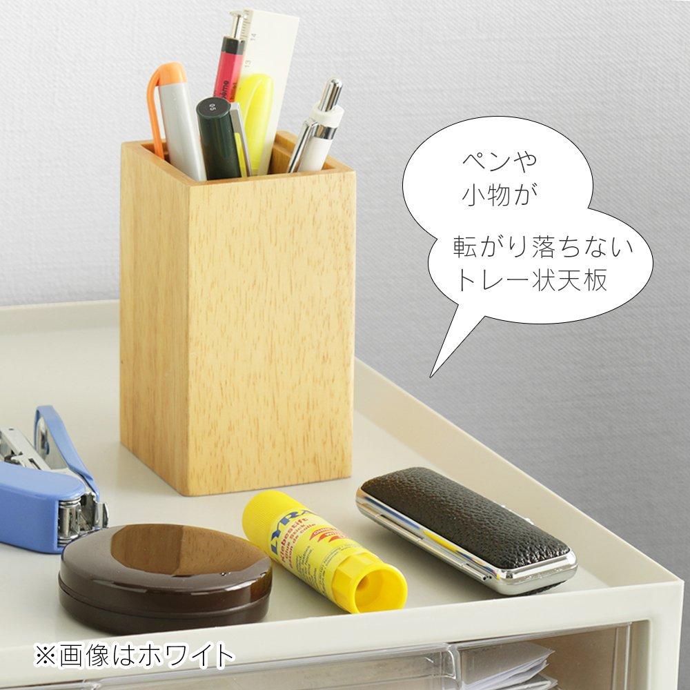 Iris Ohyama Letter Case A4 with Index Drawer Document Storage Plastic for Office Work from Black [Shallow 5-Tier] Stickers, Case, Case, Desktop,
