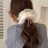 Hair Accories Yarn Knot Hair Ties Ribbon Bowknot Large Elastic Tulle Scrunchie Korean Style Bowknot Hair Rope Women