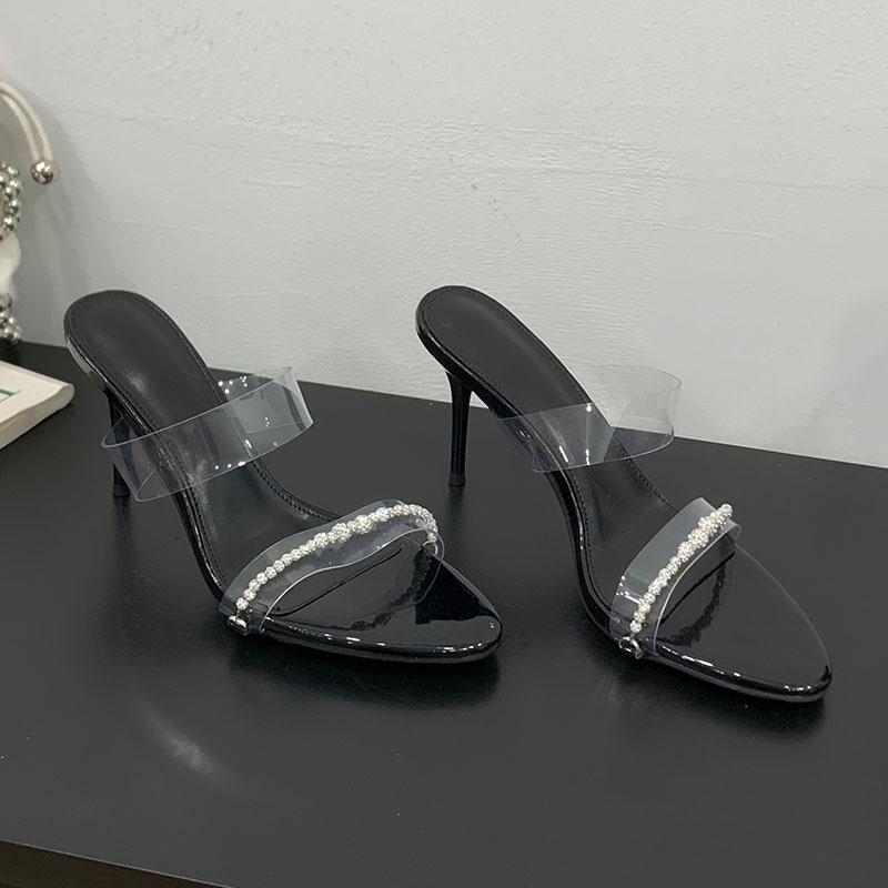 Mode Neu 2025 Pumps Pantoletten Damen Absätze Schuhe Luxus Mode Strasssteine Damen Runde Zehenpartie Schuhe Damen High Heels Schuhe Sandalen