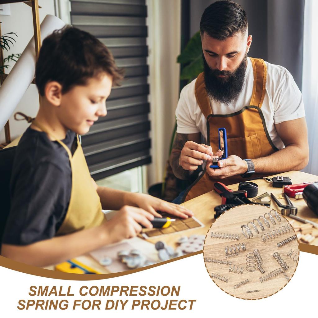 uxcell Mini Compression Springs, Compression Springs, 0.3 inch (7 mm), OD 0.02 inch (0.5