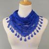 Hoofddoek Trendy Lichtgewicht Hol Draagbaar Fijn Afgewerkt Zonwerend Nylon Kant Kwastje Driehoekige Hoofddoek Zomer Accessoire