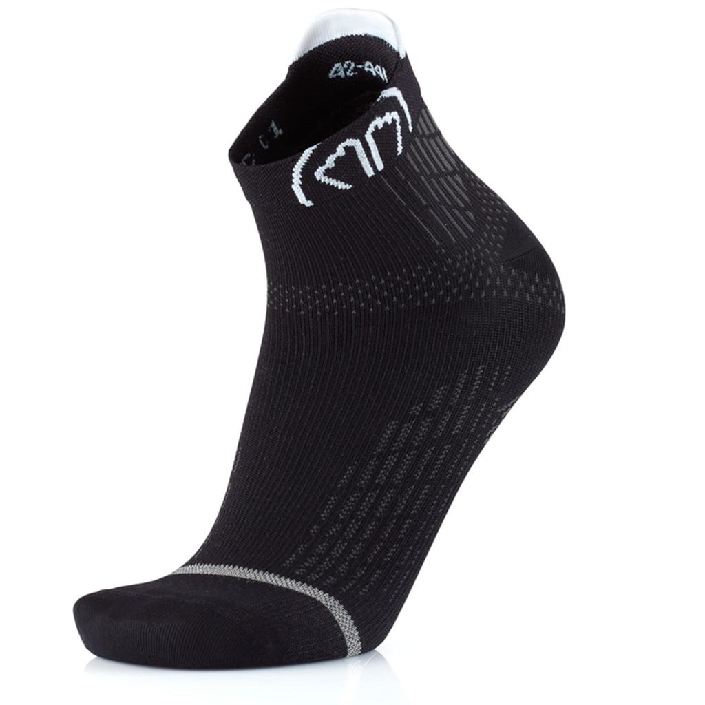SIDAS Run Anatomic ANKLE Black S 323356101 Running Short Supportive (Size 35-38/22.0-24.0cm) Socks, Thin, Lightweight, Length, Breathable,