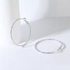 S925 Silver Needle Korean Large Thin Hoop Earrings for Women