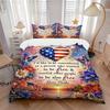 3pcs Freedom Equality Bedding Set, Includes One Quilt Cover and Two Pillowcases, Bedroom and Guest Room Decoration. T72301138