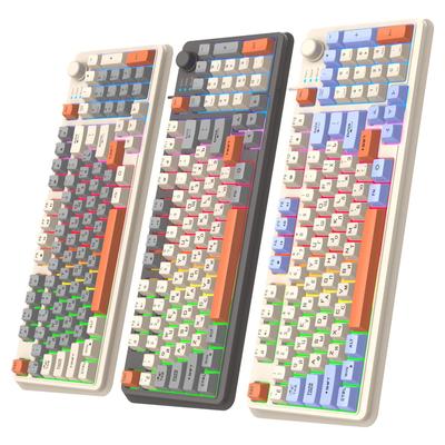 Dazzling Silver Fox K82 Russian Wired USB Keyboard Mouse Russian Set Three Color Matching Luminous Game Keyboard Cross-border
