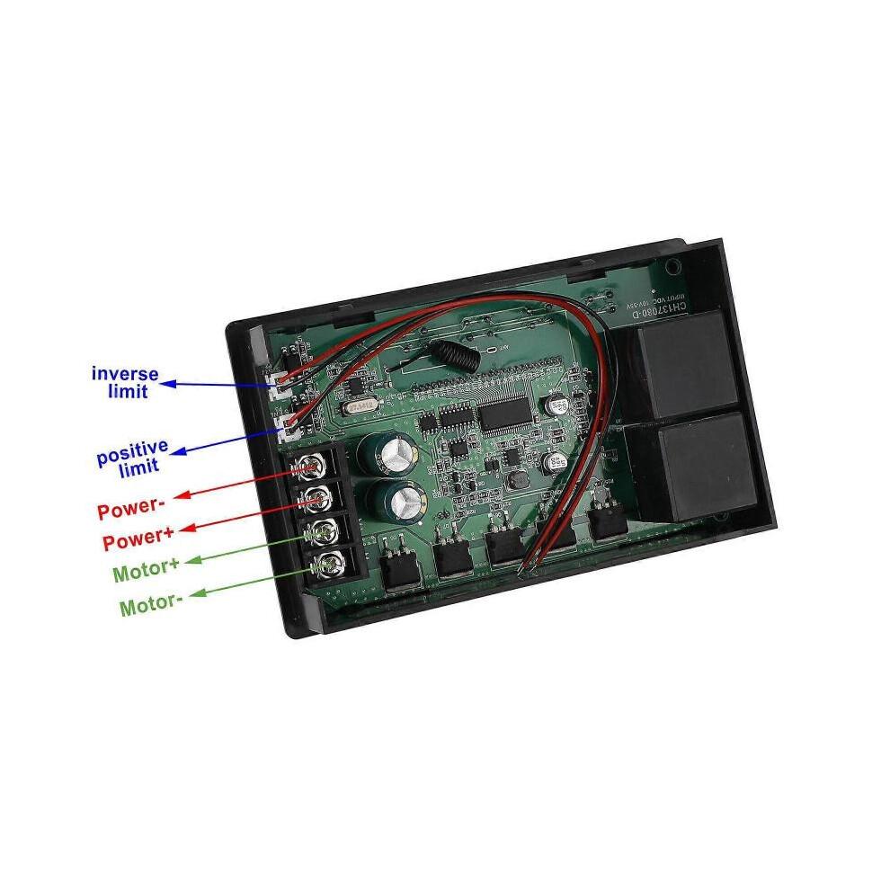 60A PWM Gleichstrommotor Drehzahlregler mit LCD-Anzeige und Fernbedienung Einstellbare Geschwindigkeit, Zeitsteuerung und Umkehrbetrieb js