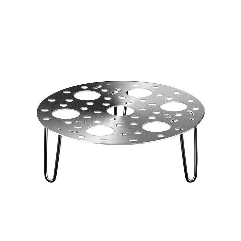 Multifunctional Stainless Steel Egg Steaming Rack with High-Leg Pot and Small Tray