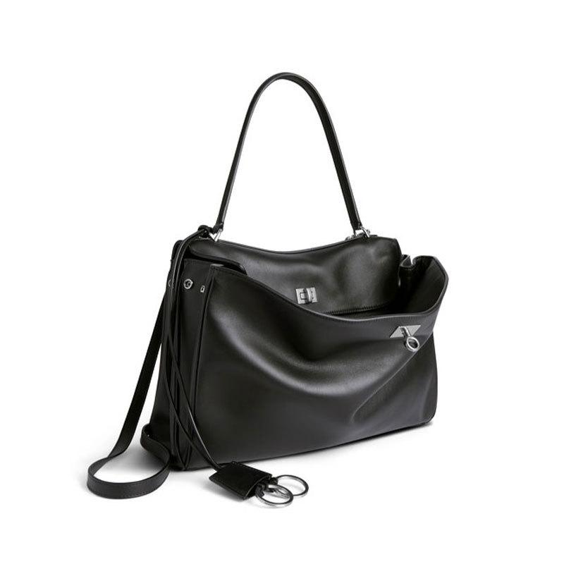 Borsa in Pelle da Donna, Borsa Tote Grande Capacità per il Pendolarismo, Borsa a Spalla Portatile per Documenti di Trasporto, Borsa da Donna
