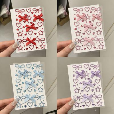 Kinder Schmetterling Perle Diamant Augen & Gesicht Make-up Aufkleber - Strass Stirn Dekorationen
