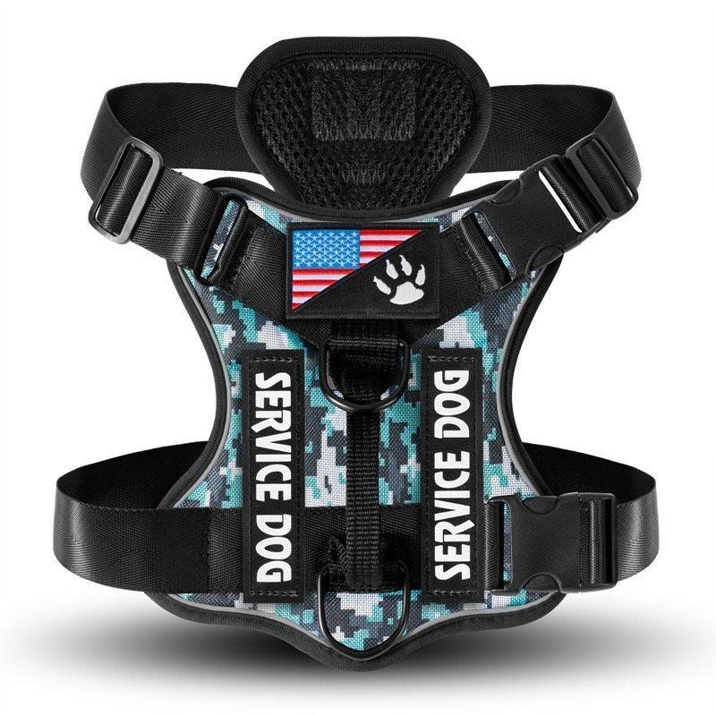 Dog Harness With Reflective Nylon Material And Adjustable Fit For Training And Walks