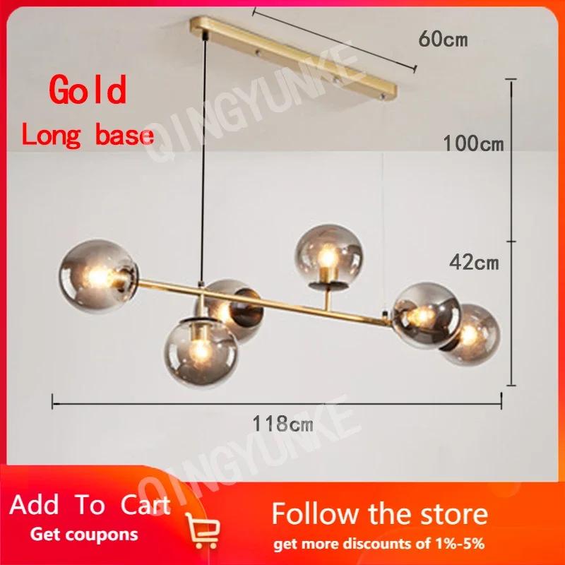Glass Ball Lampshade Pendant Lights Loft Bar Lustre Kitchen Home Decoration Accessories Decor Living Room Hanging Lamp Fixture