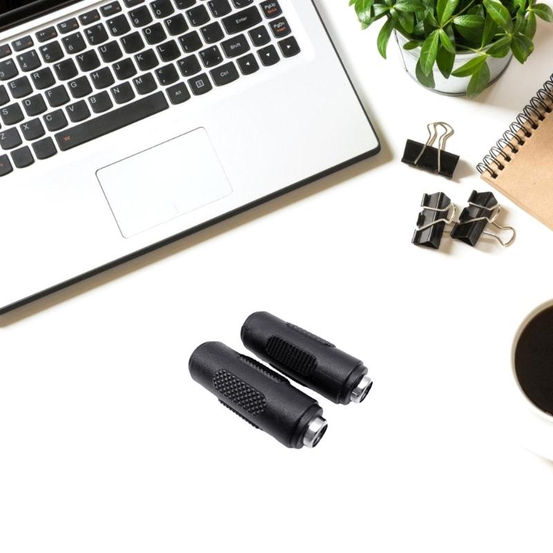 Portable DC5521 Female To DC5.5x2.1mm Converter Adapter Power Conversion Head Black for Various Laptops Brands