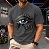 2026 New Pure Cotton Tshirt Eye Of Horus Ancient Egyptian Symbol Print Casual Trendy Clothing