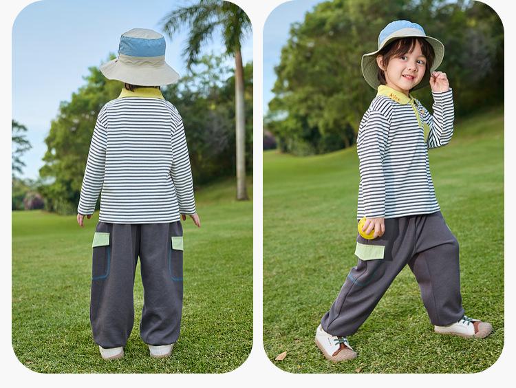 Dudu House Kids' Cotton Polo Shirt: 2026 Long-Sleeve T-Shirt for Boys & Girls