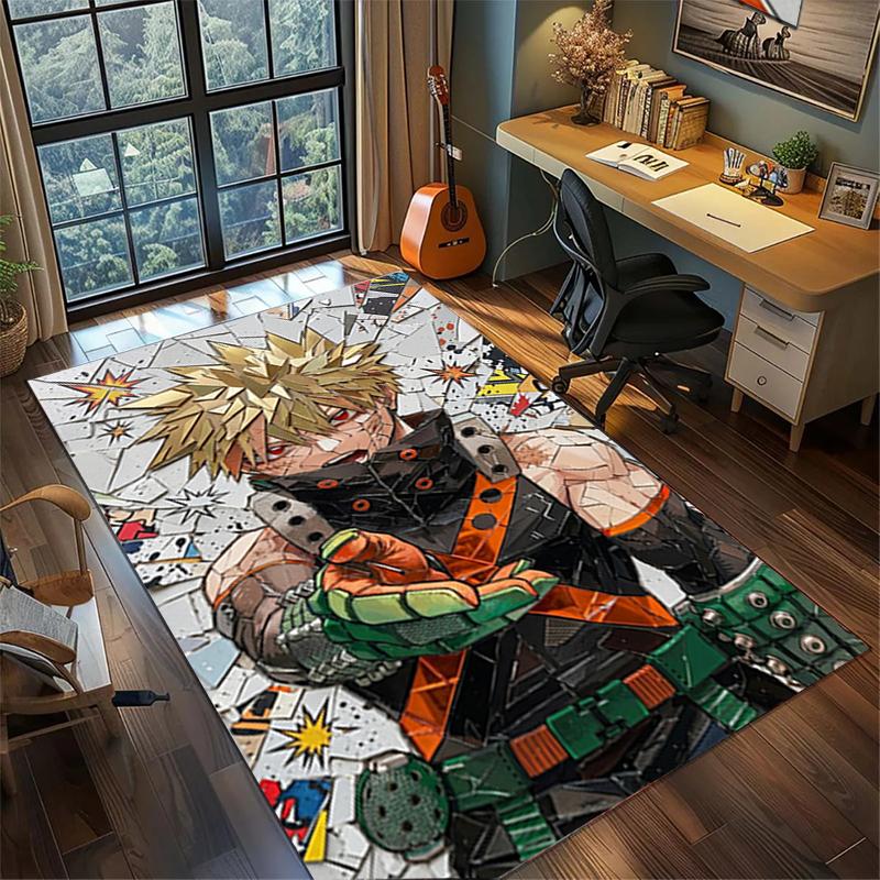 Bedroom Decor My Hero Academia Large Area Non Slip Washable Rug Gamer Room Floor Mat