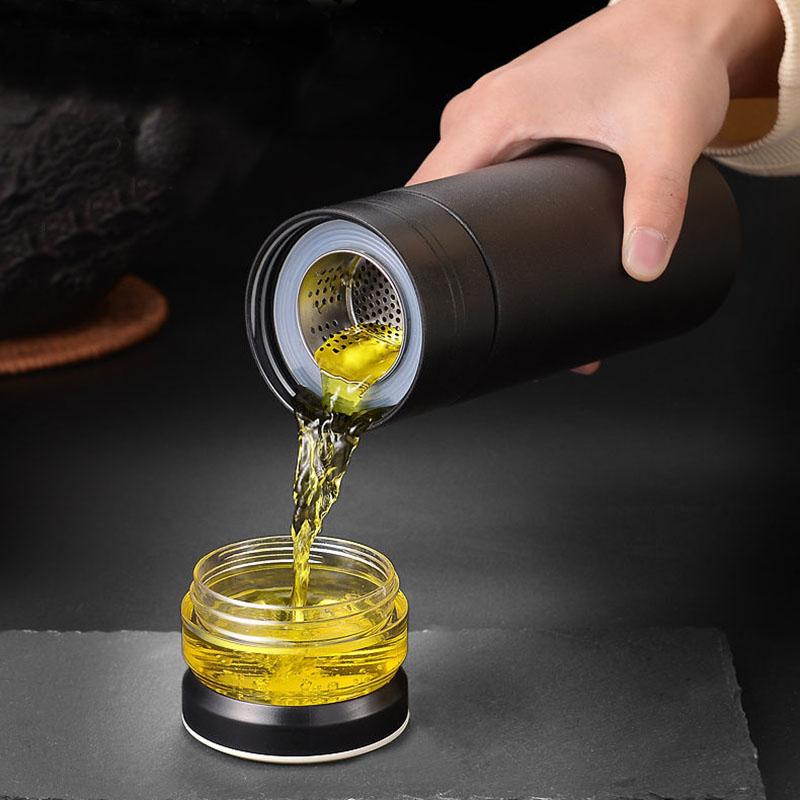 Thermos Cup Men's Tea Water Separation 304 Stainless Steel Large Capacity Simple Car Tea Mug Thermos Mug