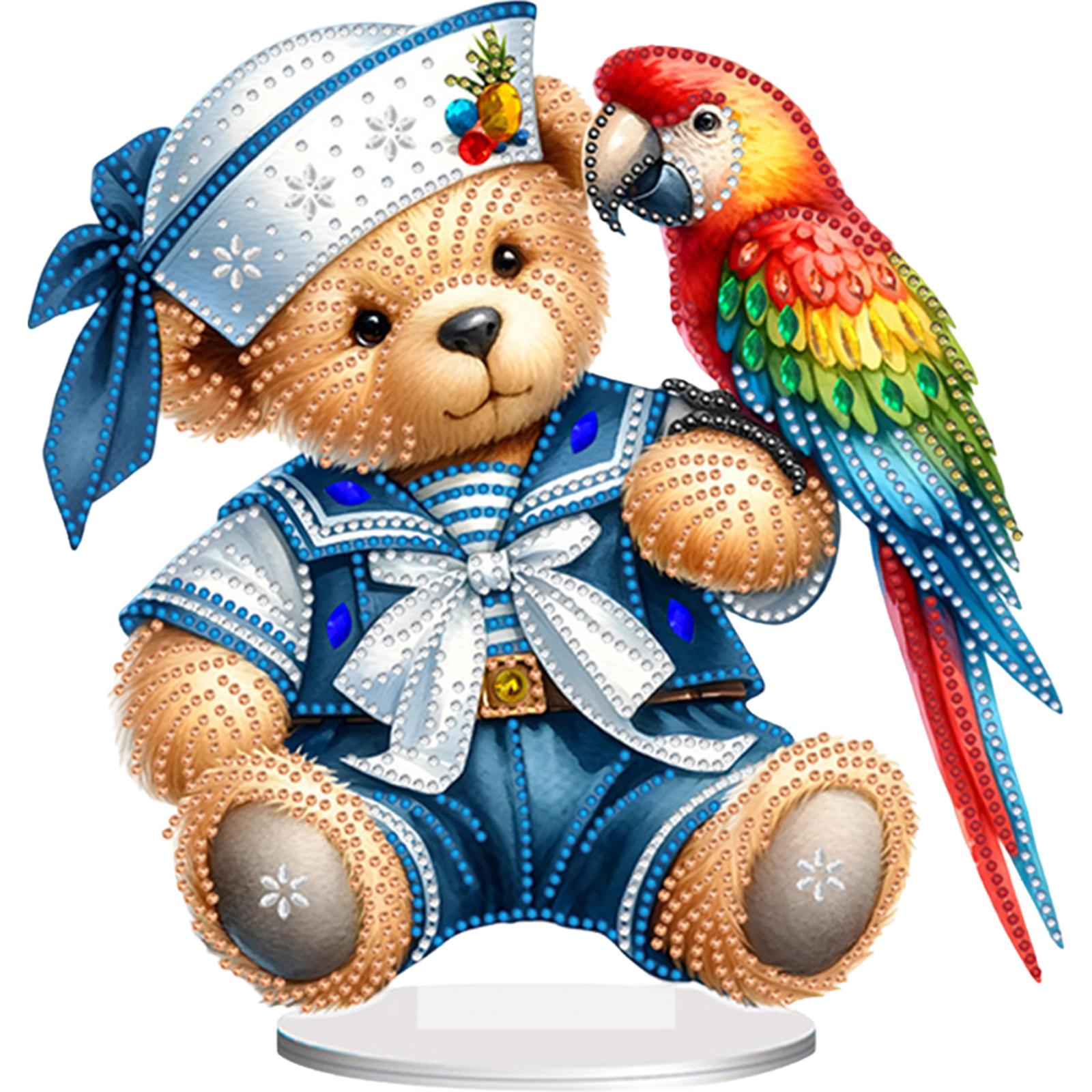 

2D/Flat Sailing Bear DIY Diamond Painting Desktop Ornaments Kit Diamond Painting Desktop Decorations Bedroom Table Decoration