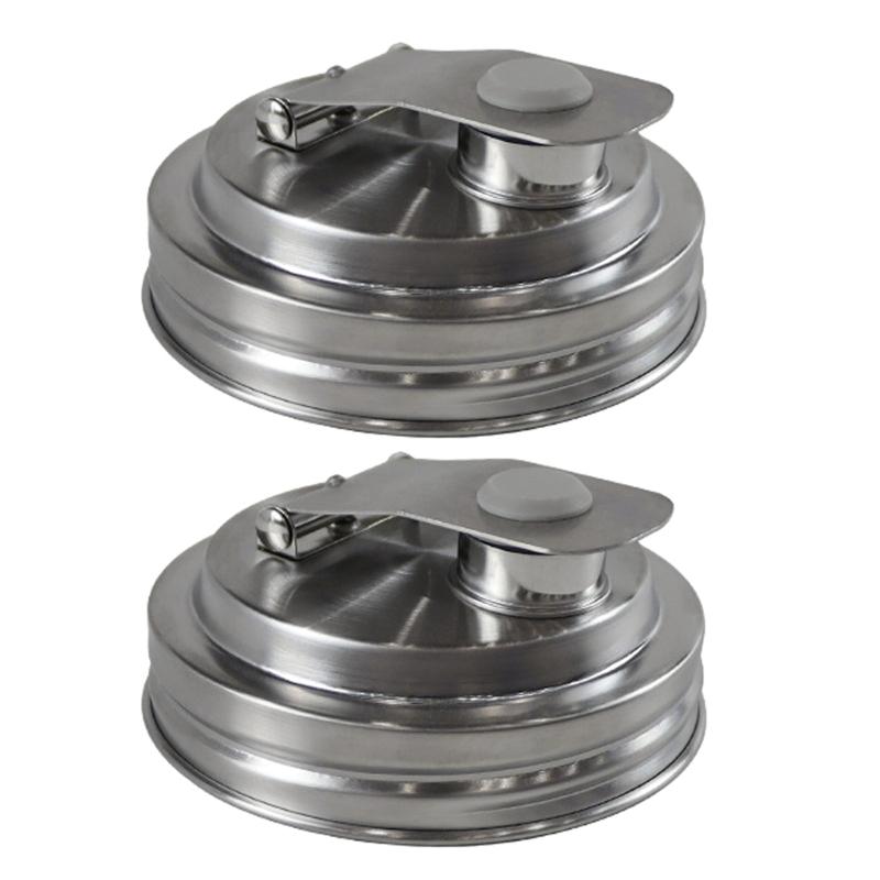 Corrosions Resistant Jar Lid With Leak Proof Spout Stainless Steel Pouring Cover Attachments Kitchen Supplies
