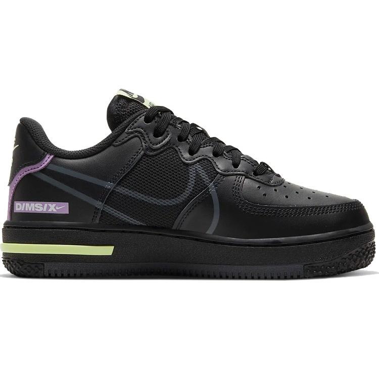 (GS) Nike Air Force 1 React 'Triple Black' Kids' CD6960-001
