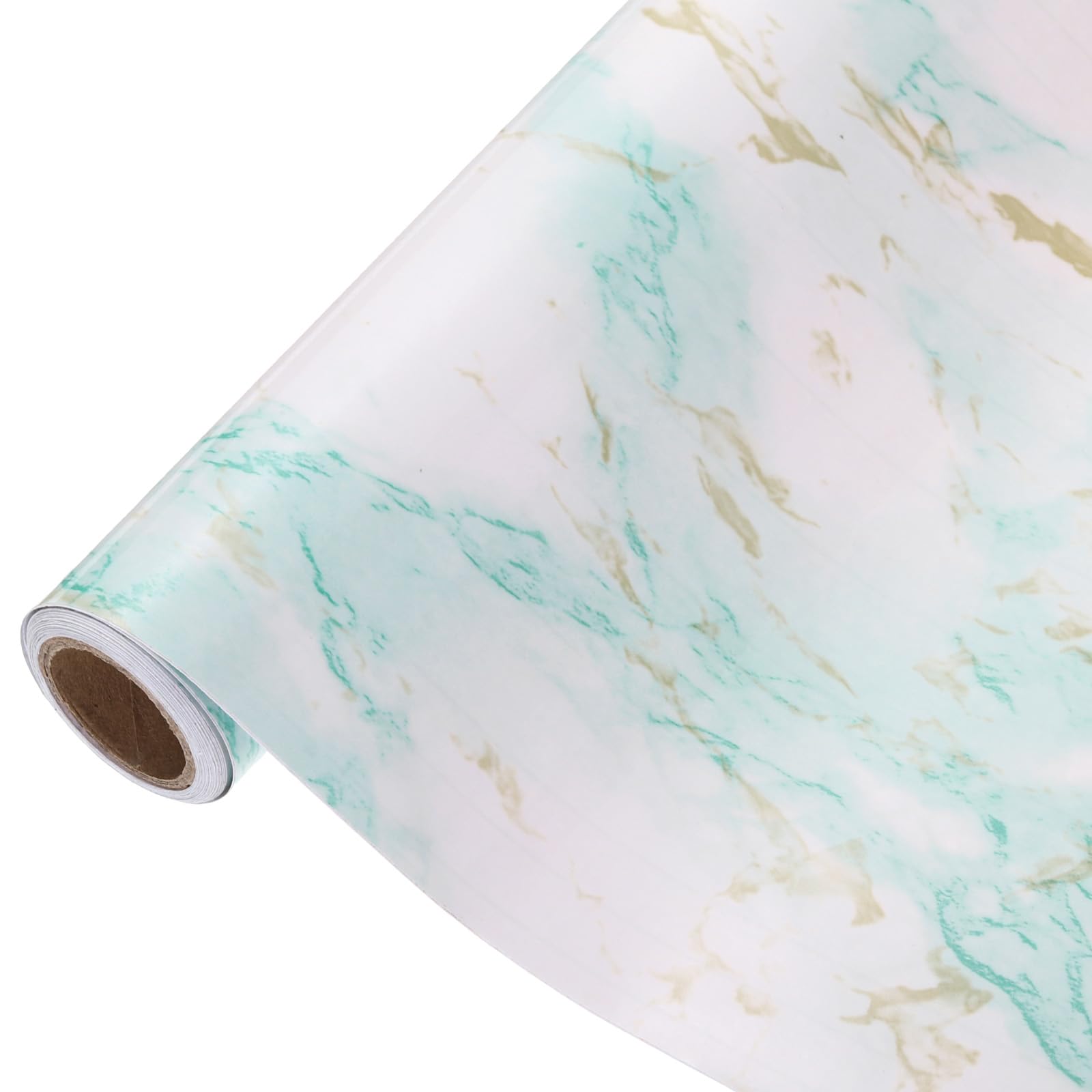 

uxcell Marble Look Wallpaper, 40cm x 5m, Self-Adhesive Marble Sheet, Waterproof Wallpaper for Kitchen Counters, Cabinets, and Bathrooms, Green Stone