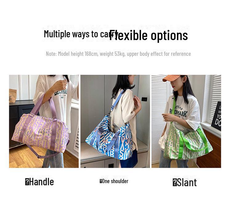 Multifunctional Yoga and Sports Travel Bag with Dry/Wet Separation, Large Capacity, and Trolley-Ready Design.