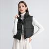 Solid Stand Collar Short Autumn Winter Jacket Coat Parka Vest Women M-XL