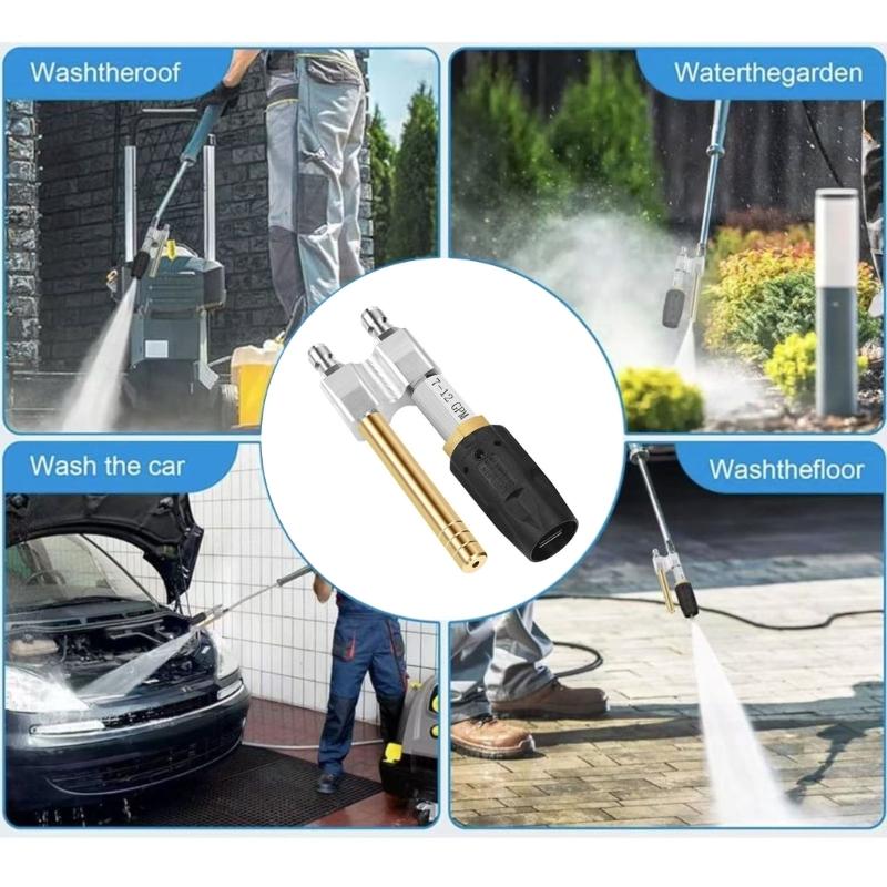 Brass Pressure Washer Nozzle Adjustable Twist Nozzle with 7-12GPM High Flows For Roof Gardens Car And Various Cleaning