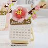 Latest Diy Calendare Time Date Flower Rose Sunflower Phalaenopsis Plum Blossom Construction Blocks Kit  Blocks Model Kids Plaything Gift