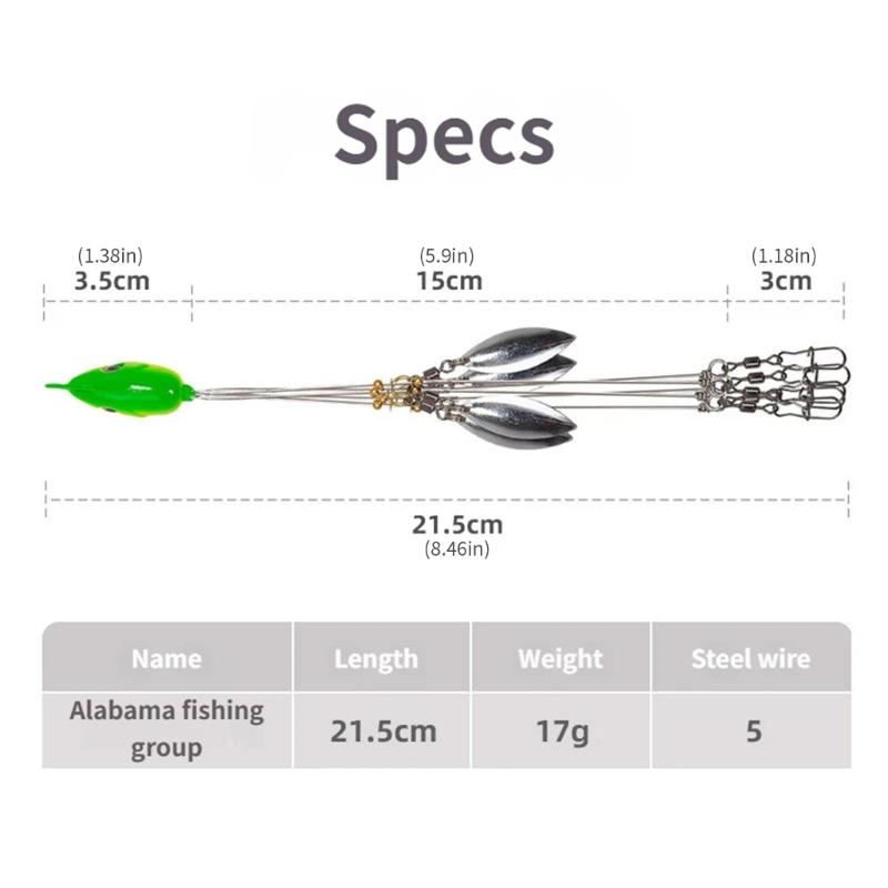 2 Stuks 5 Arm Rig Hoofd Zwemmende Kunstaas Visserij Groep Lures Snap Swivels Spinner Visserij Lures Rig Voor Langdurig Gebruik