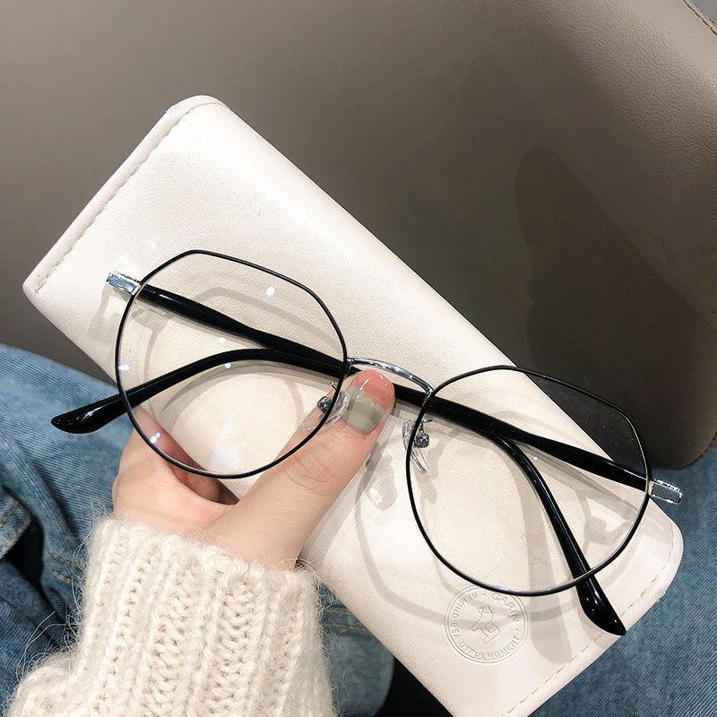 

Корейская версия студенческих очков, защита от синего света для женской близорукости, простая и тонкая плоская оправа.