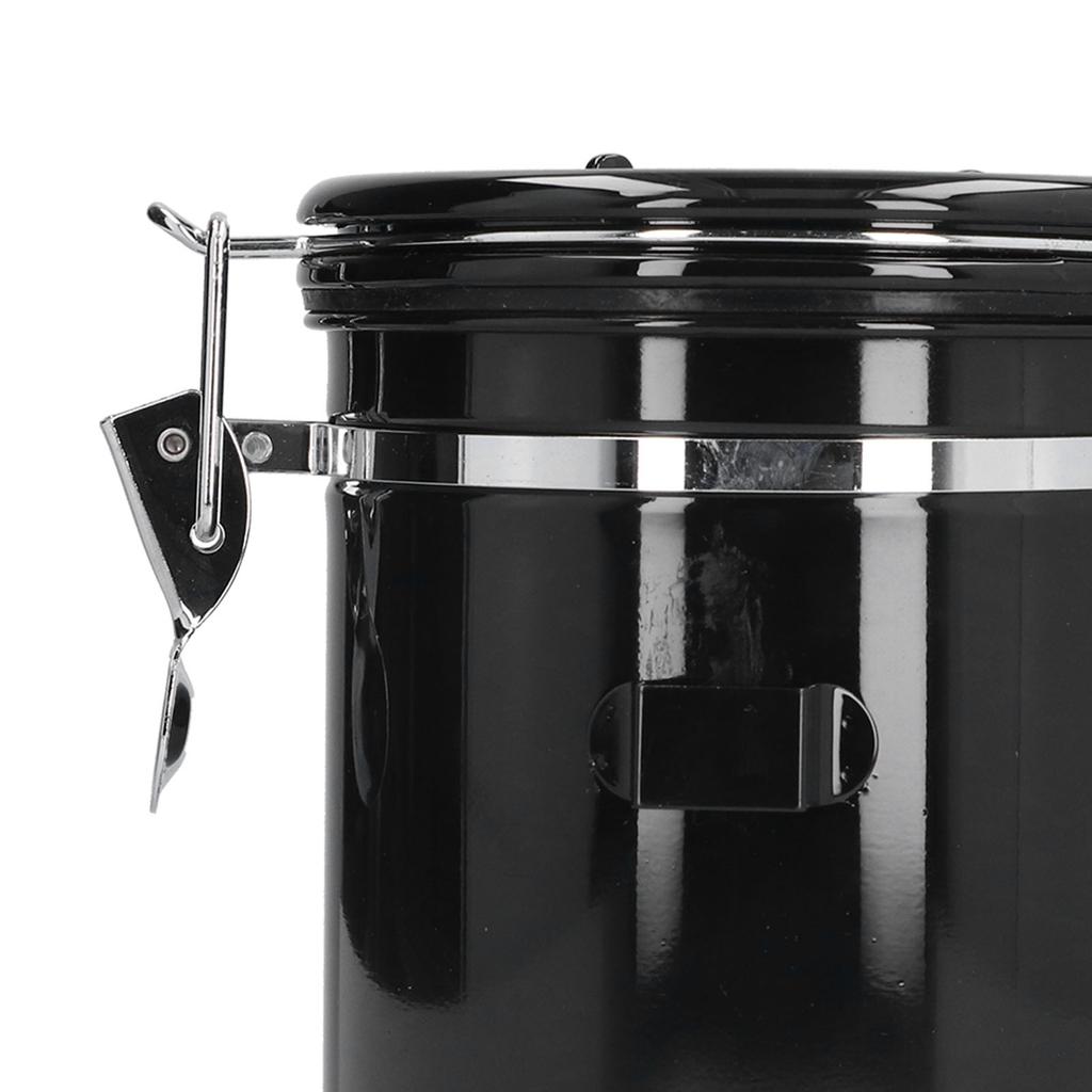 Stainless Steel Coffee Canisters with Calendar Wheel Exhaustable Coffee Jar for Home Coffee Shop