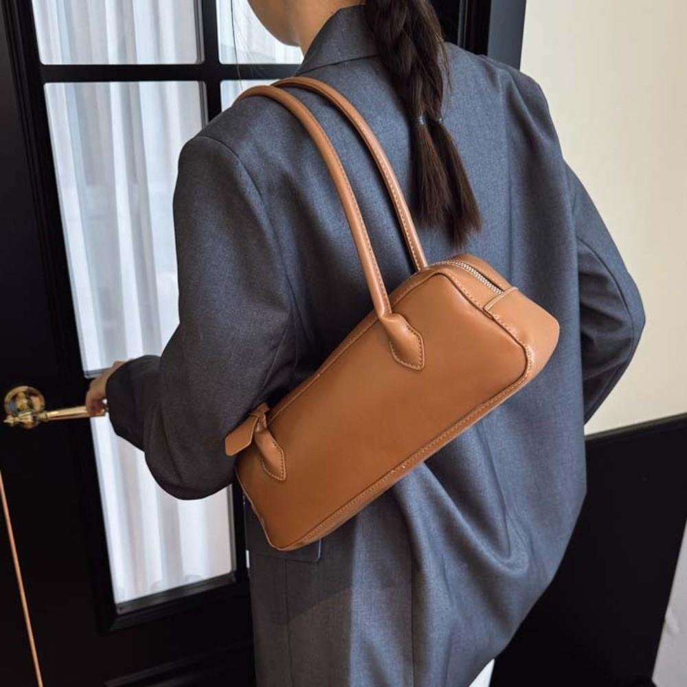Korean Style PU Shoulder Bag Large Capacity Texture Underarm Bags French Stick Handbag  Winter