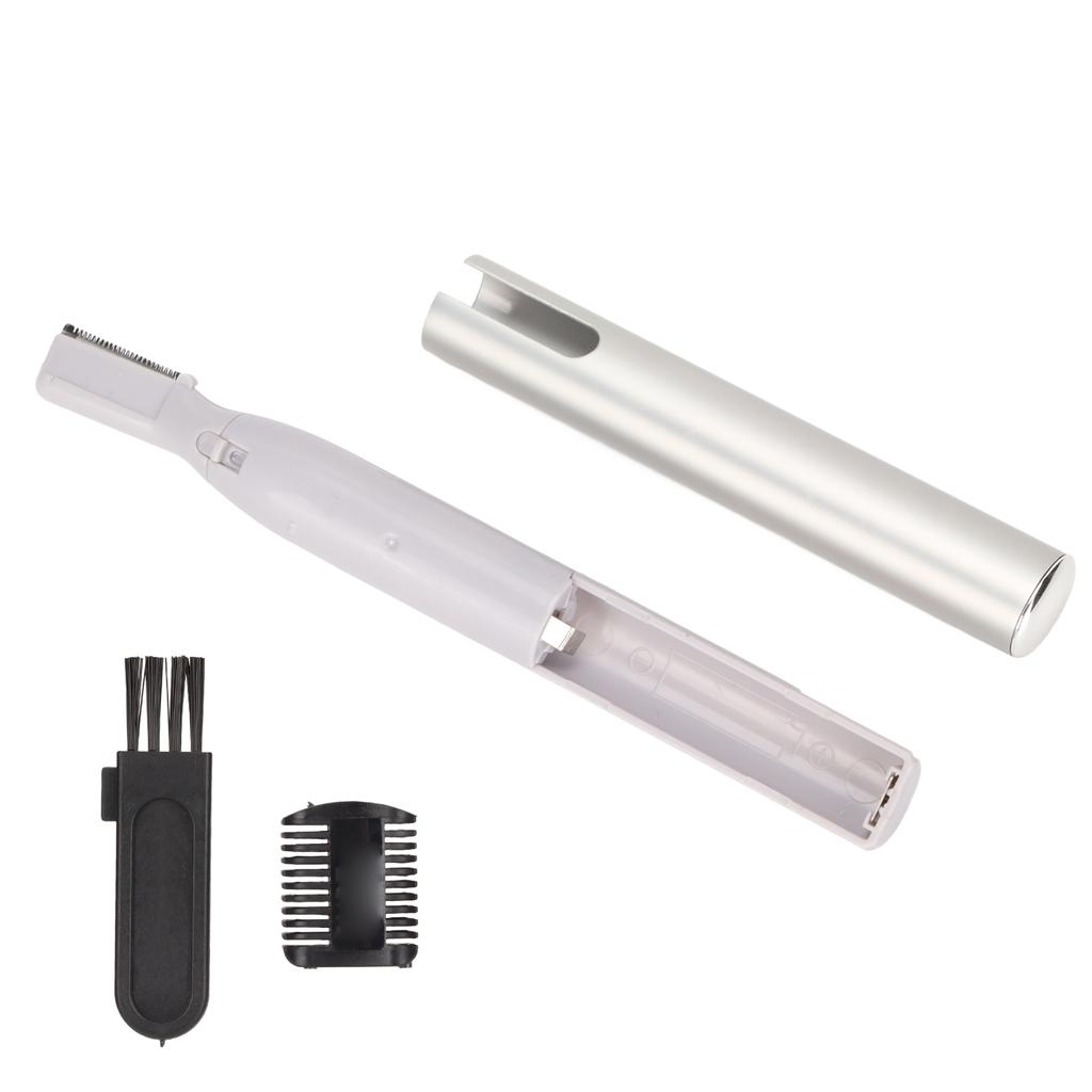 Eyebrow Trimmer High Precision Electric Eyebrow Razor Remover for Face Lips Nose Facial Removal Silver
