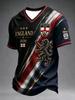 2026 Edition England Fans Football Training T-Shirt - 3D Digital Printing - Comfortable and Breathable - Family Clothing
