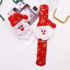 Cartoon 3D Santa Claus Snowman Elk Slap Bracelet Christmas Party Supplies Favors Comfortable Fabric for