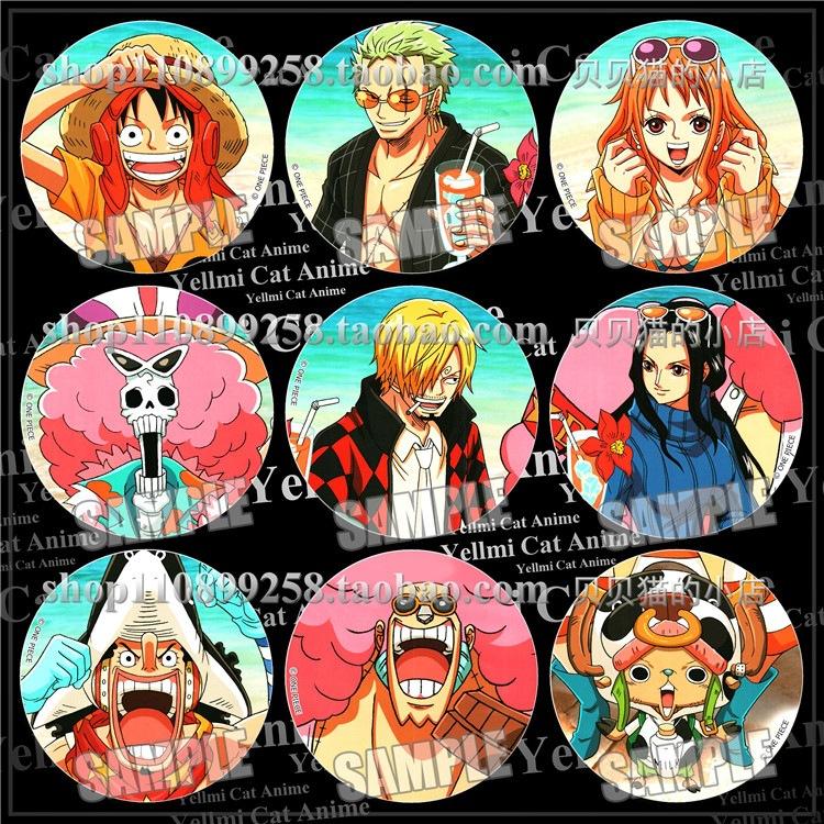 One Piece Anime Anstecker Luffy Zoro Chopper Zubehör Anstecknadel Schlüsselanhänger Spiegel Cosplay Merchandise Piratenkönig Manga Sammlung Geschenk