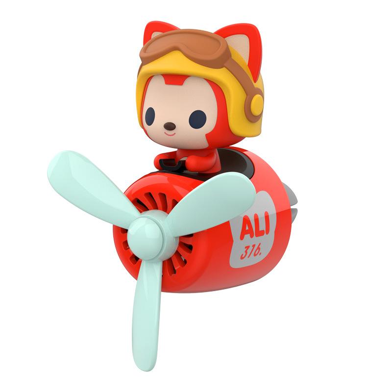 Car Air Freshener Creative Animal Pilot Car Air Vent Clip Perfume Diffuser Center Console Decoration Auto Accessories