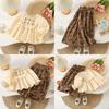 Adorable Baby Girl's Autumn Long Sleeve Shirt With Sweet Lace And Round Neck Design