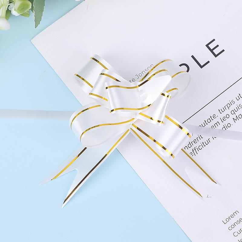20 Pcs Ribbon Pull Bows Gift Knot Ribbon Wedding Gift Decoration Gift Wrapping Bows Packing Car Decor