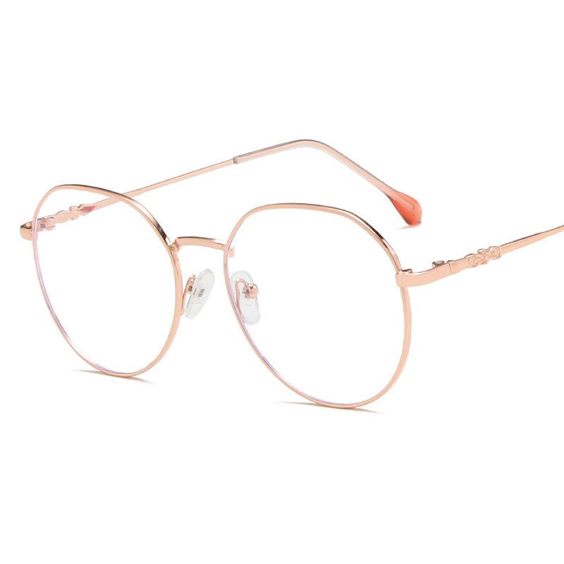 

Классические элегантные очки с круглой металлической оправой, анти-синий свет, женские винтажные ретро-очки для защиты глаз розовый